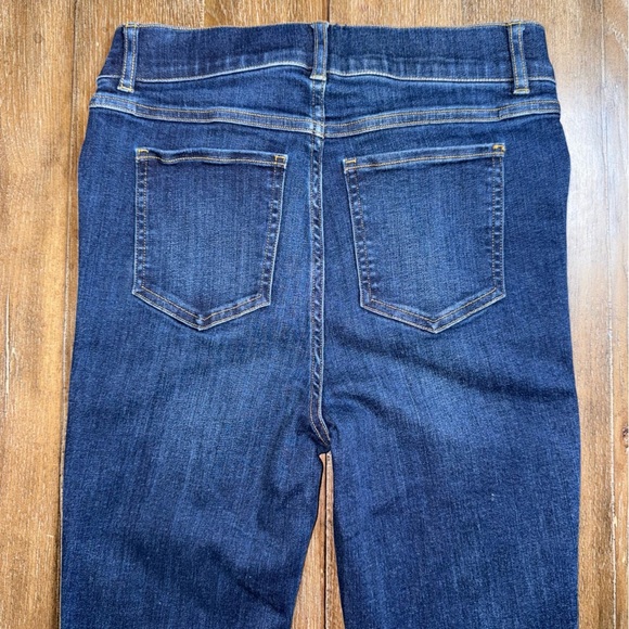 SPANX Flared Jeans Women's S 4/6 LONG TALL High Rise Dark Blue Jeans Pull On - Picture 7 of 9